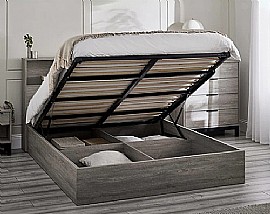 Bali Grey Oak Ottoman Bed